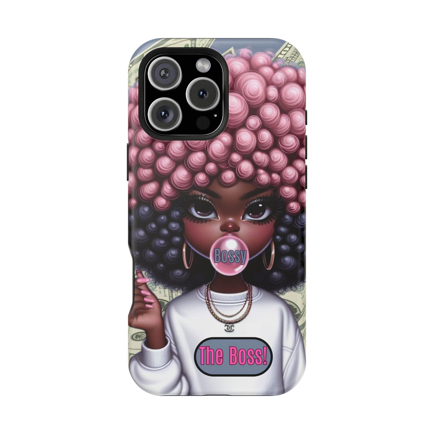 Bossy Girl Magnetic Phone Case, Unique Phone Cover, Chic Tech Accessory, Stylish Gifts for Her, Empowering Phone Case