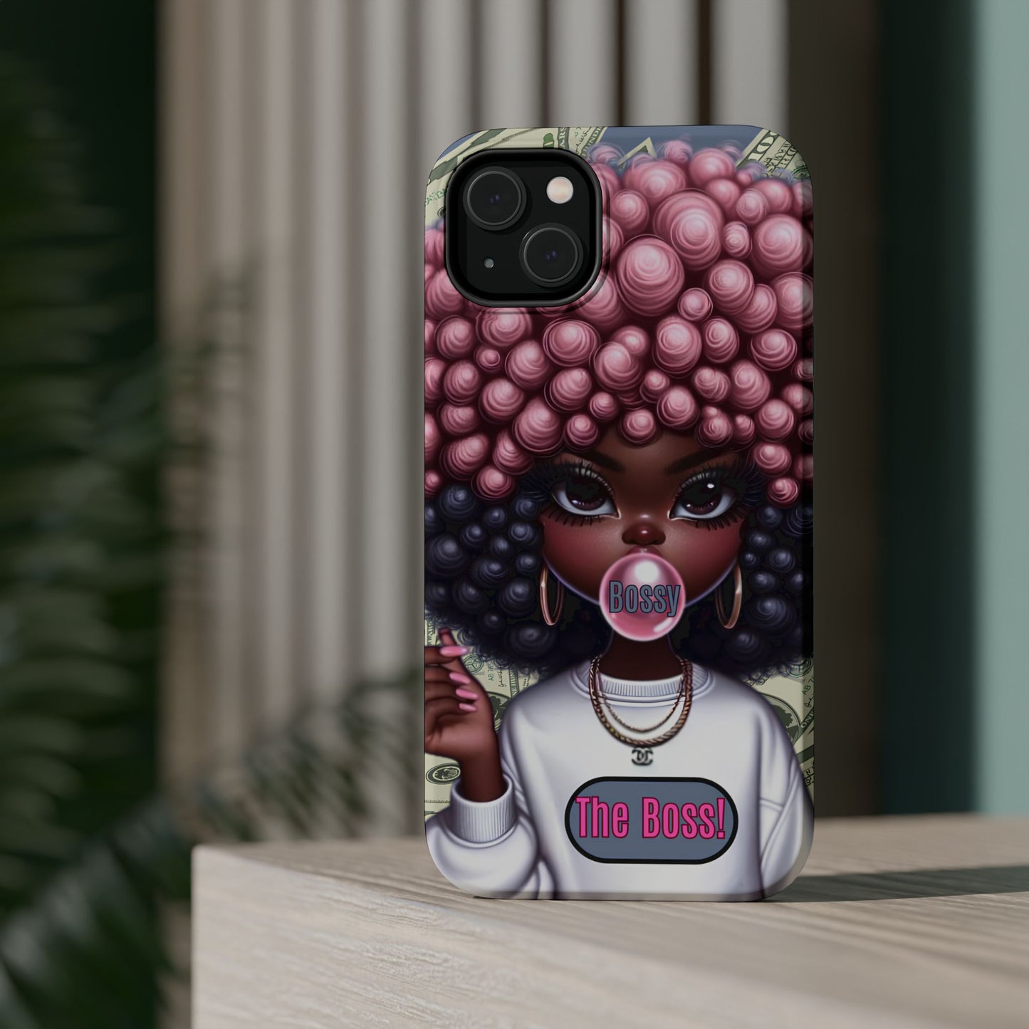Bossy Girl Magnetic Phone Case, Unique Phone Cover, Chic Tech Accessory, Stylish Gifts for Her, Empowering Phone Case