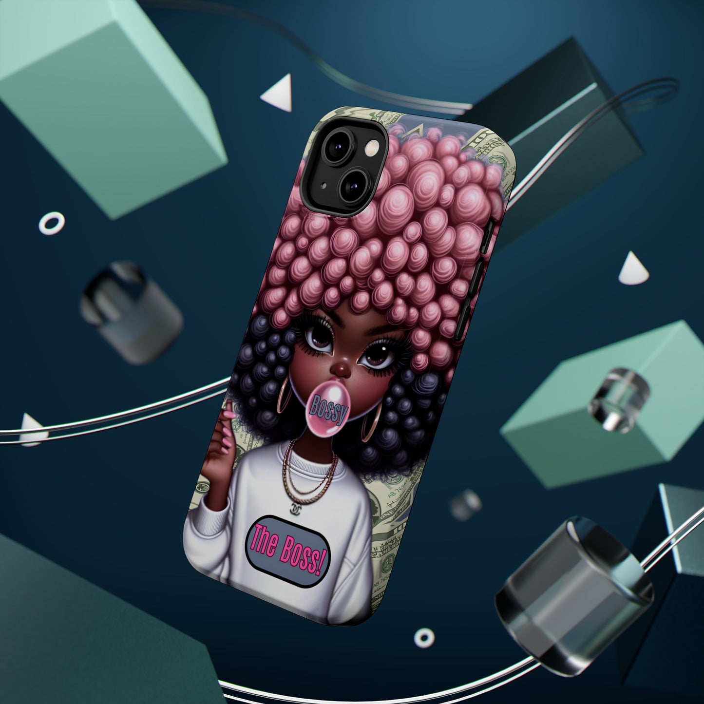 Bossy Girl Magnetic Phone Case, Unique Phone Cover, Chic Tech Accessory, Stylish Gifts for Her, Empowering Phone Case