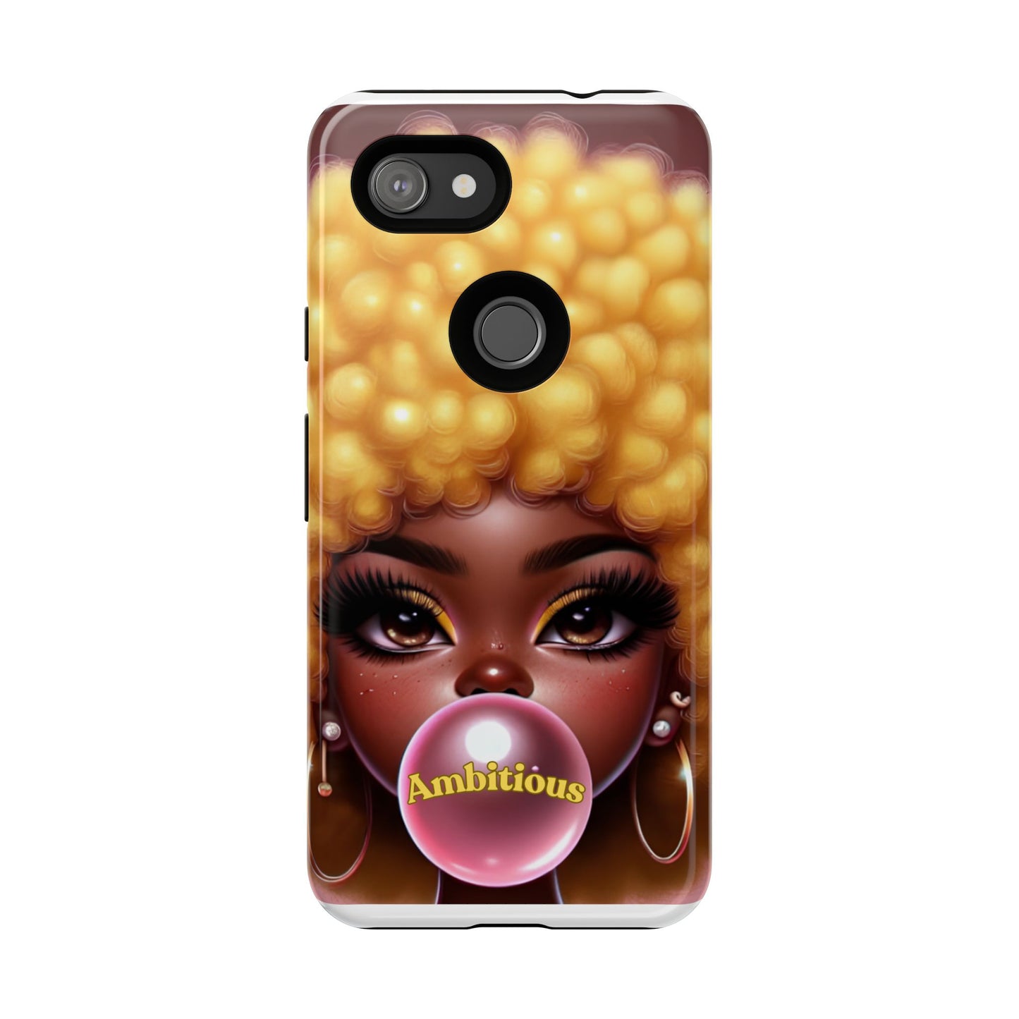 Ambitious Afro bubblegum iPhone Case - Tough Cases for Bold Expression