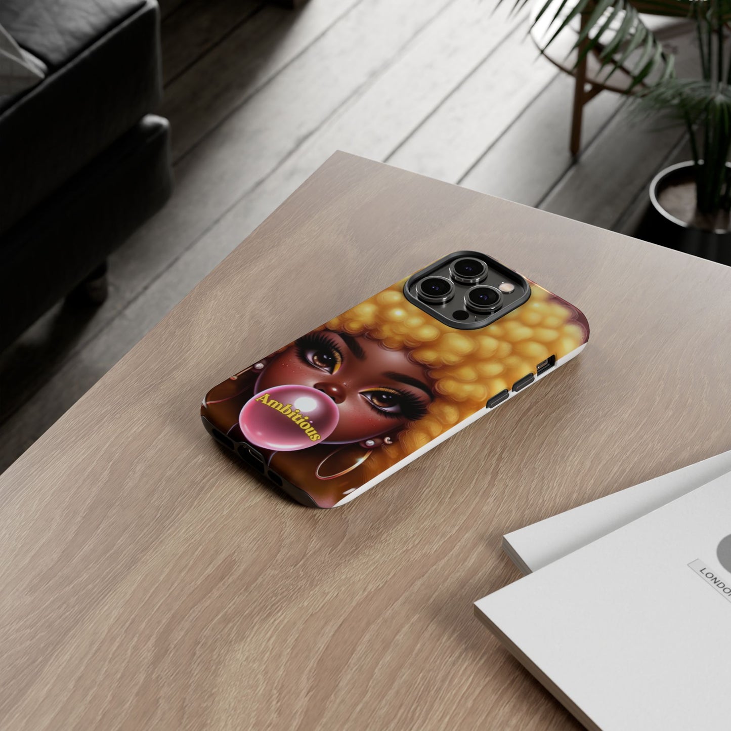 Ambitious Afro bubblegum iPhone Case - Tough Cases for Bold Expression