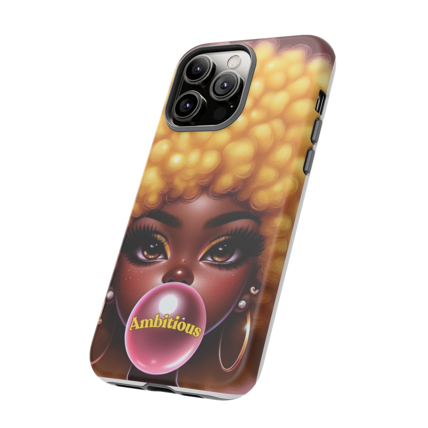 Ambitious Afro bubblegum iPhone Case - Tough Cases for Bold Expression