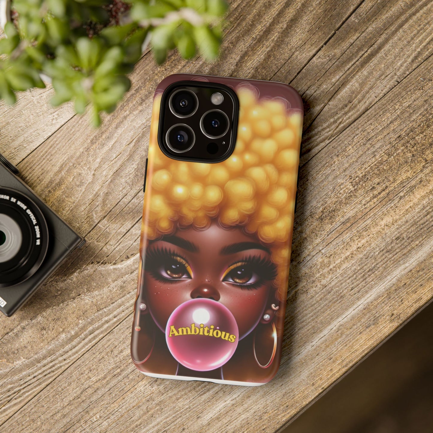 Ambitious Afro bubblegum iPhone Case - Tough Cases for Bold Expression