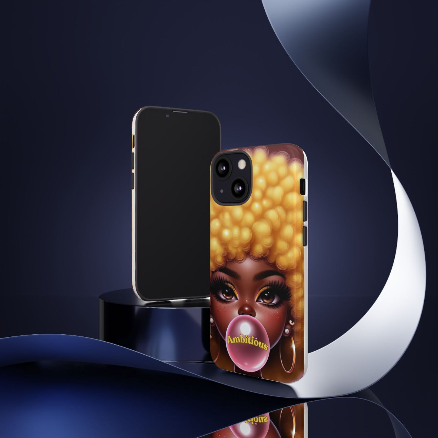 Ambitious Afro bubblegum iPhone Case - Tough Cases for Bold Expression