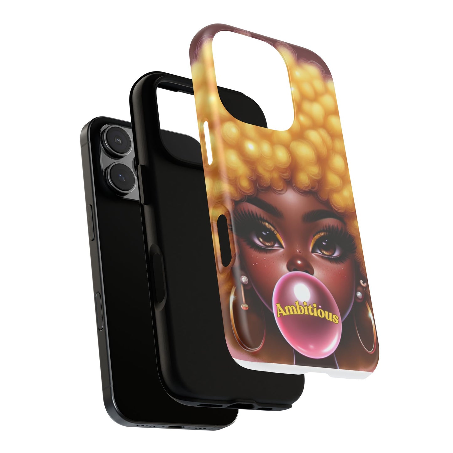 Ambitious Afro bubblegum iPhone Case - Tough Cases for Bold Expression