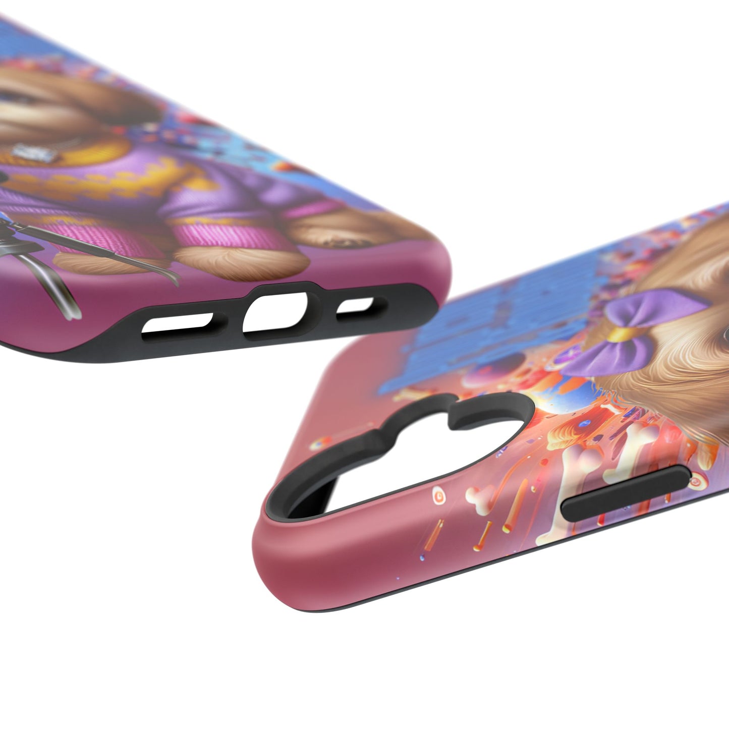 Cute Dog Art Magnetic Phone Case - Pup Icon & Royalty Design