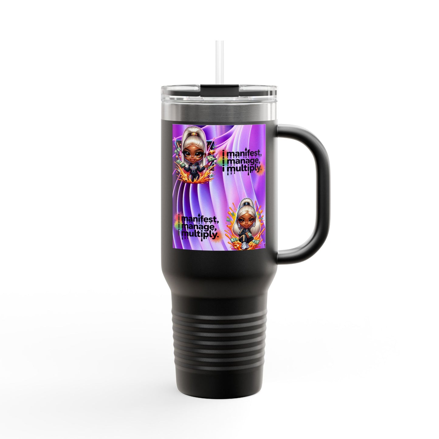 Colorful Insulated Travel Mug - Perfect for Coffee, Tea, and Smoothies, Motivational Gift for Friends, Stylish On-the-Go Cup