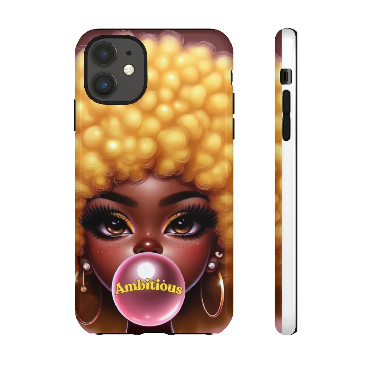 Ambitious Afro bubblegum iPhone Case - Tough Cases for Bold Expression