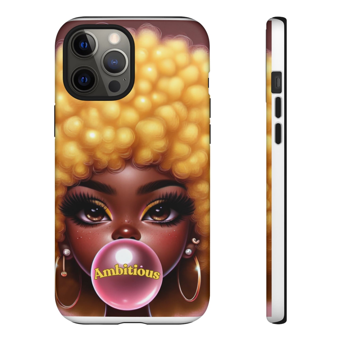Ambitious Afro bubblegum iPhone Case - Tough Cases for Bold Expression