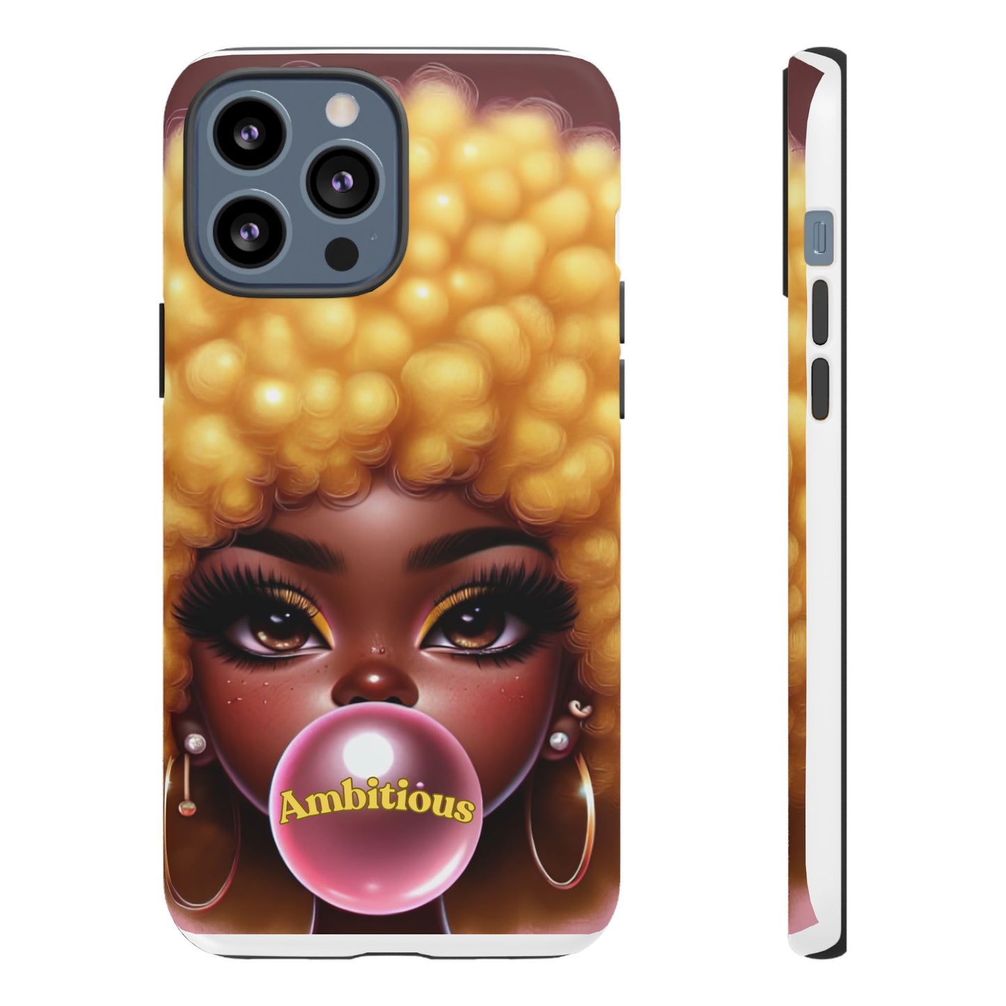 Ambitious Afro bubblegum iPhone Case - Tough Cases for Bold Expression