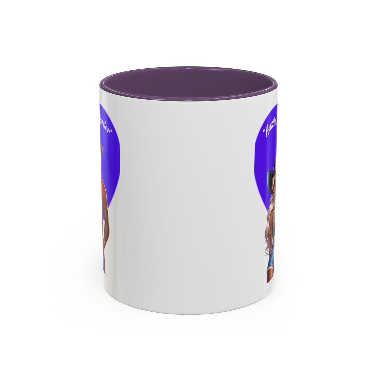 Hustle Hard Love Harder Accent Coffee Mug – Motivational 11/15oz Mug for Cowgirl & Cowboy Lovers