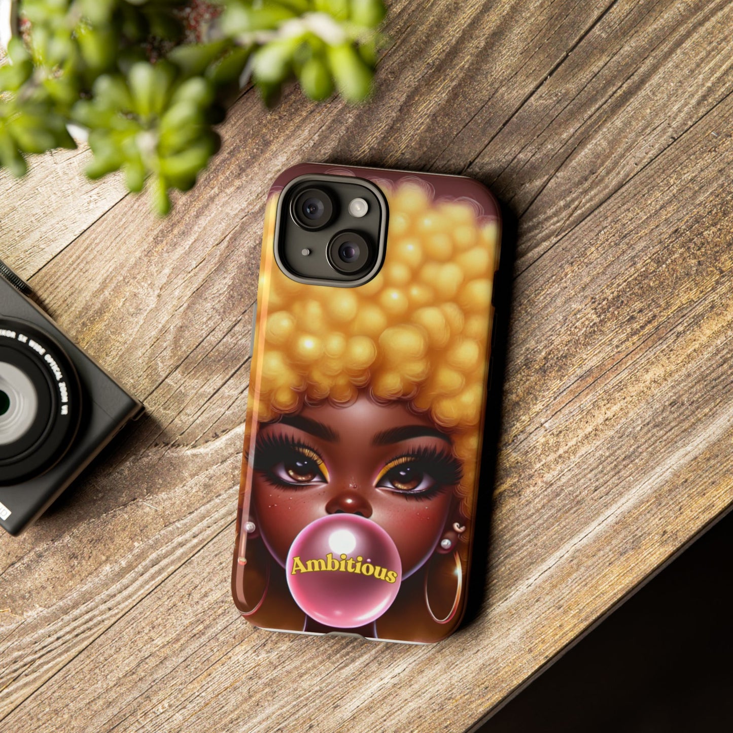 Ambitious Afro bubblegum iPhone Case - Tough Cases for Bold Expression