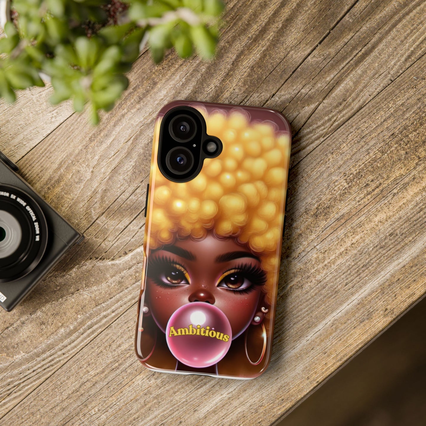 Ambitious Afro bubblegum iPhone Case - Tough Cases for Bold Expression