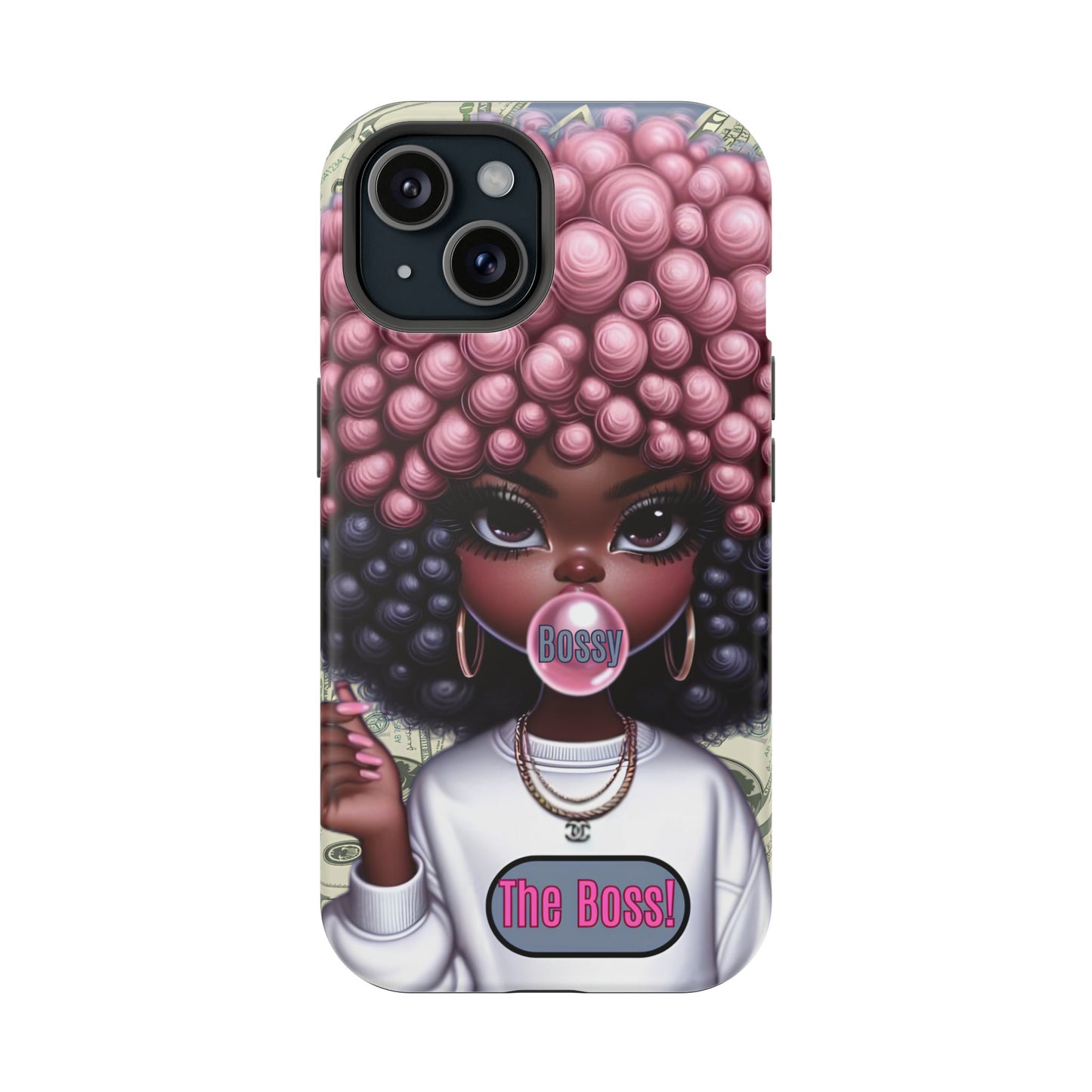 Bossy Girl Magnetic Phone Case, Unique Phone Cover, Chic Tech Accessory, Stylish Gifts for Her, Empowering Phone Case