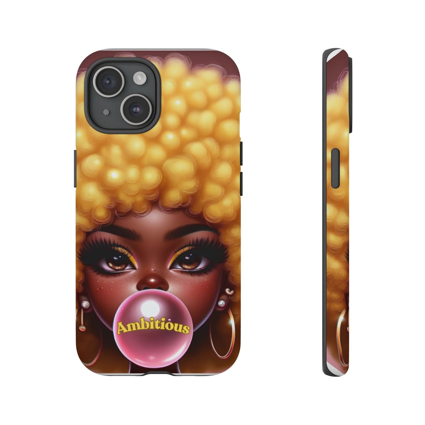 Ambitious Afro bubblegum iPhone Case - Tough Cases for Bold Expression