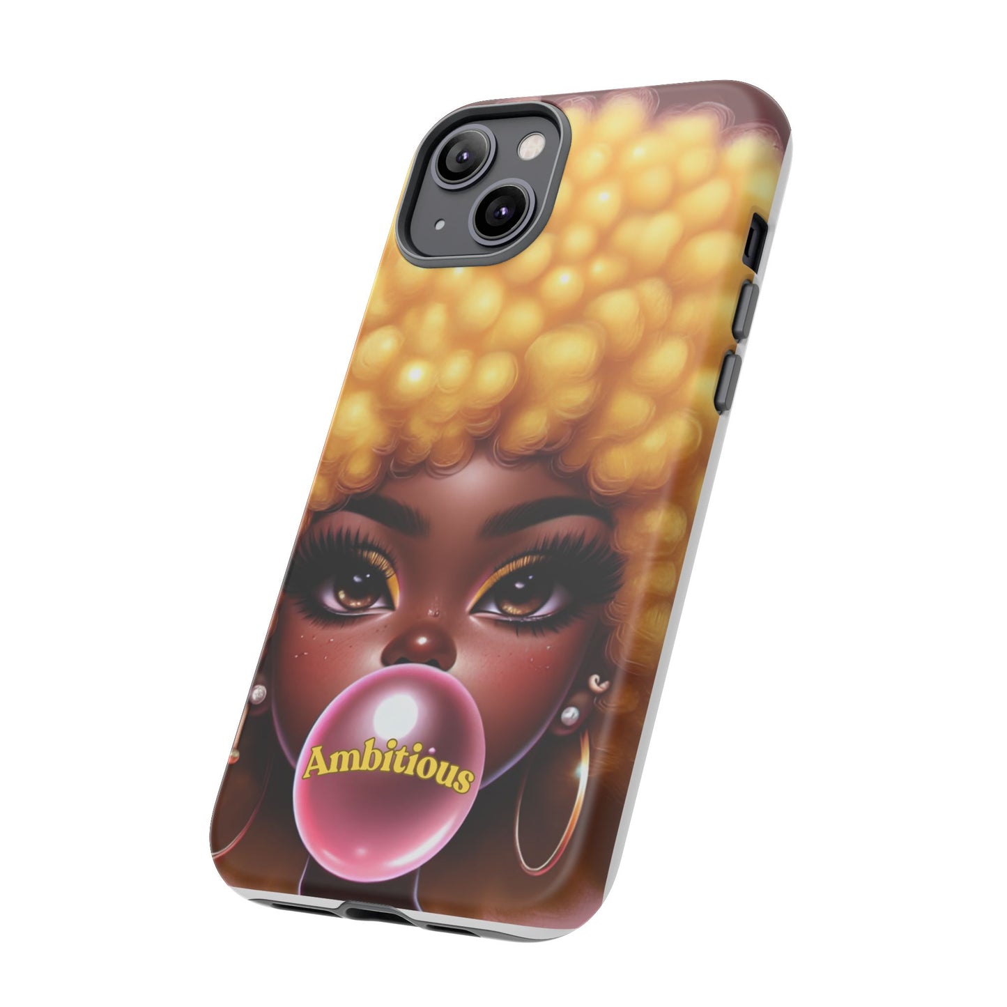 Ambitious Afro bubblegum iPhone Case - Tough Cases for Bold Expression