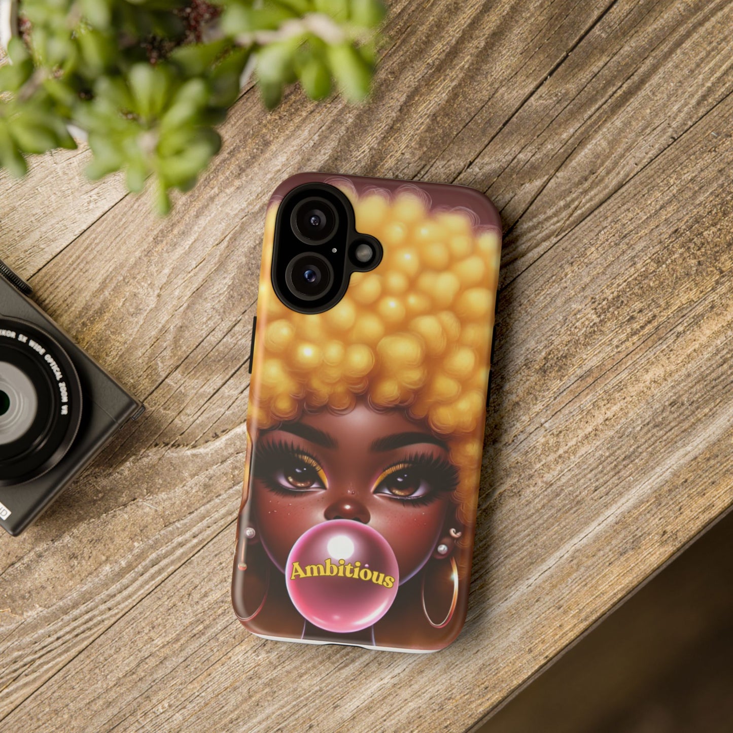 Ambitious Afro bubblegum iPhone Case - Tough Cases for Bold Expression