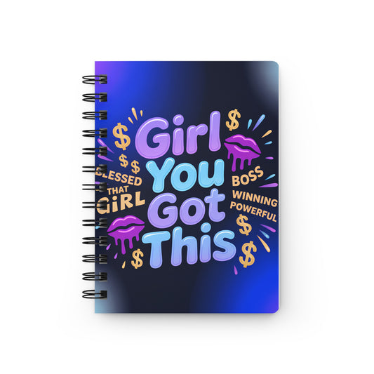 Empowering Spiral Bound Journal - "Girl You Got This" - Motivational Notebook, Gift for Boss Babes, Journaling, Girls' Night Out, [...]