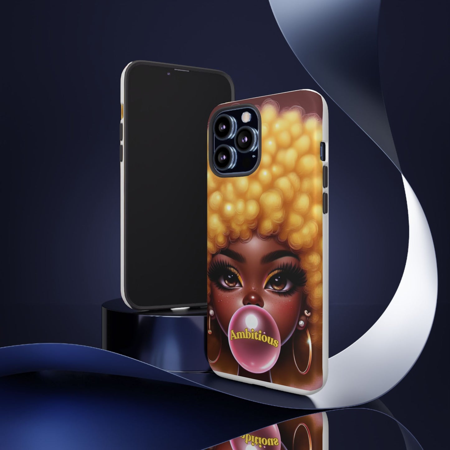 Ambitious Afro bubblegum iPhone Case - Tough Cases for Bold Expression