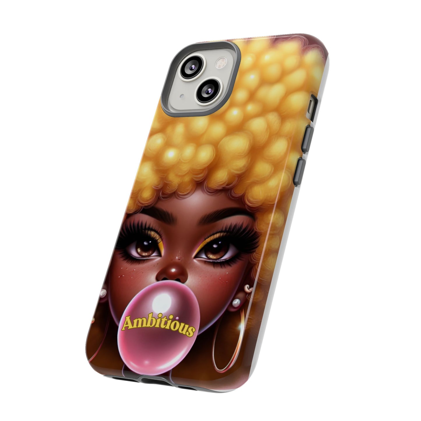Ambitious Afro bubblegum iPhone Case - Tough Cases for Bold Expression