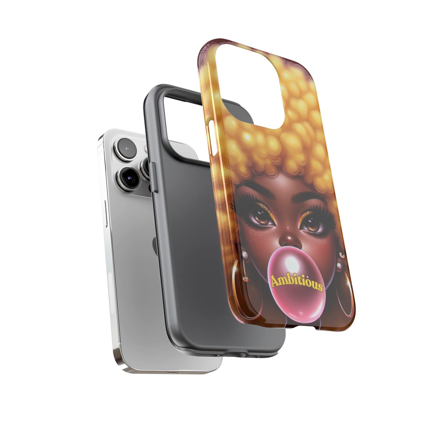 Ambitious Afro bubblegum iPhone Case - Tough Cases for Bold Expression