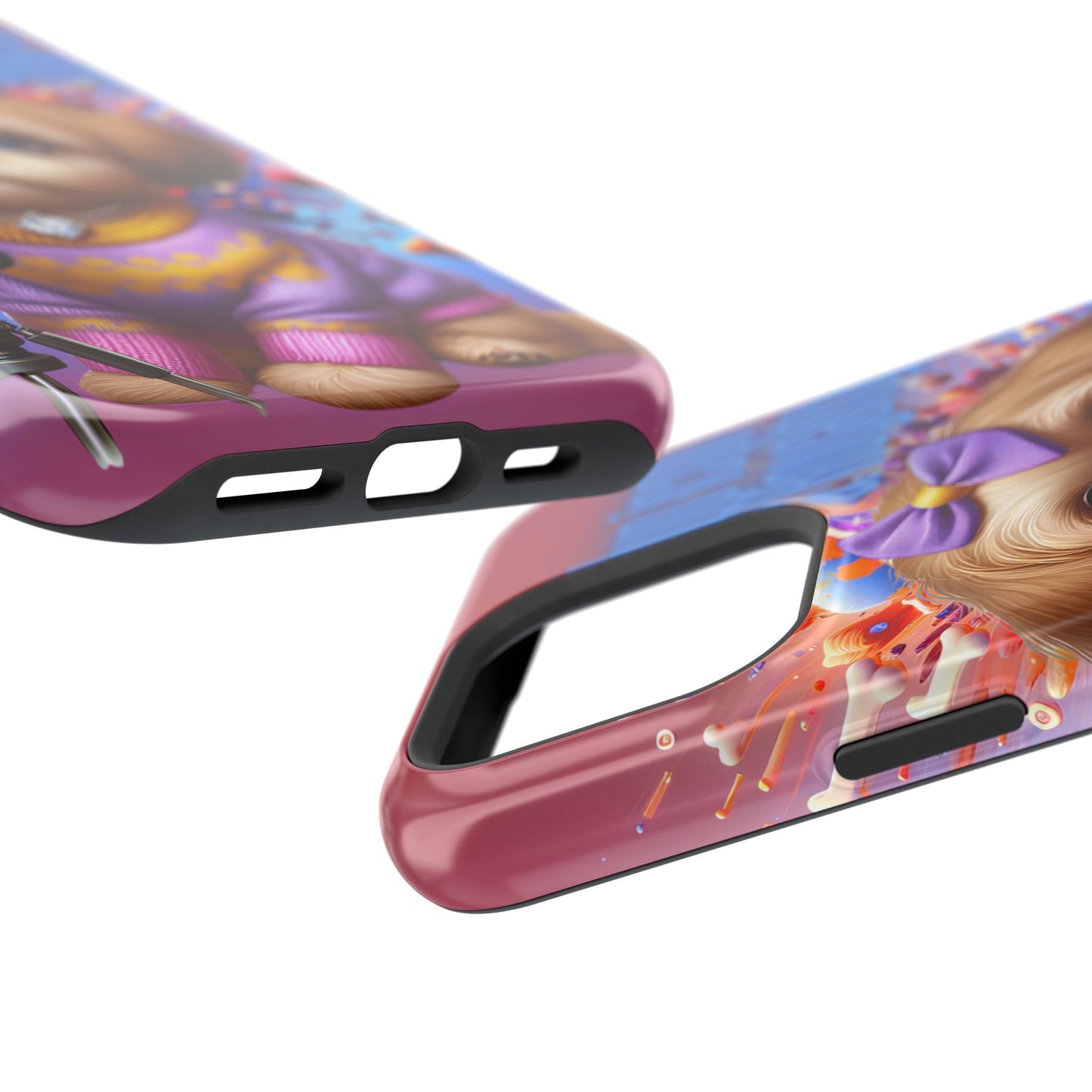 Cute Dog Art Magnetic Phone Case - Pup Icon & Royalty Design