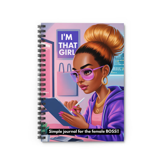 Empowering Spiral Notebook for Boss Ladies, Motivational Journal, Gift for Entrepreneurs, Stylish Writing Pad, Office Supplies, Daily [...]