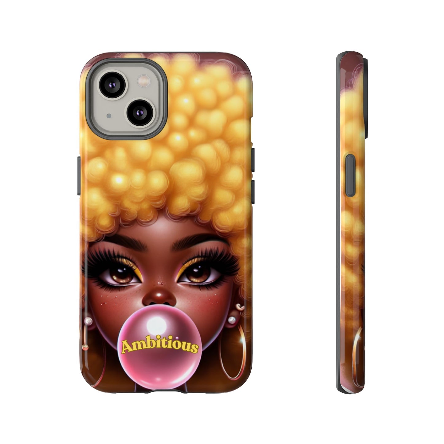 Ambitious Afro bubblegum iPhone Case - Tough Cases for Bold Expression