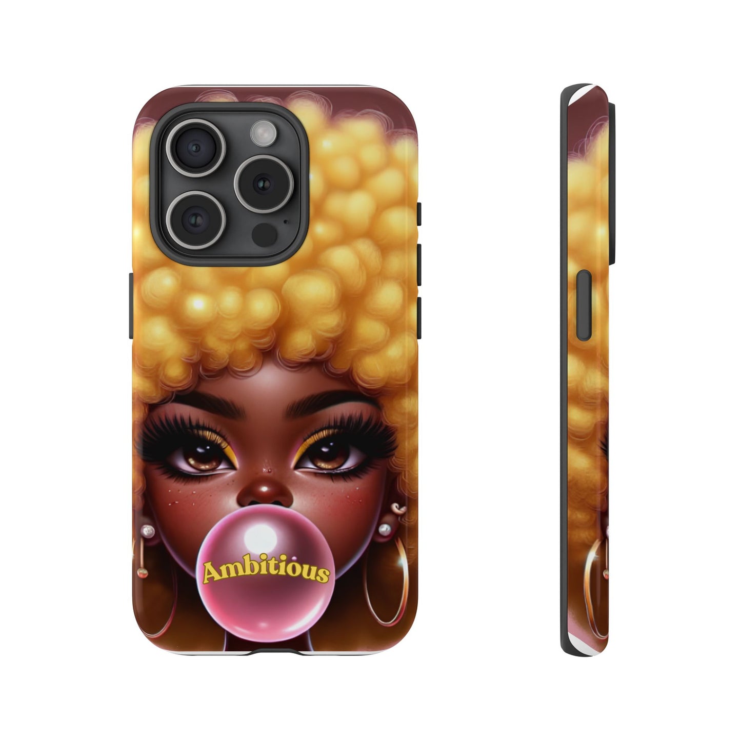 Ambitious Afro bubblegum iPhone Case - Tough Cases for Bold Expression