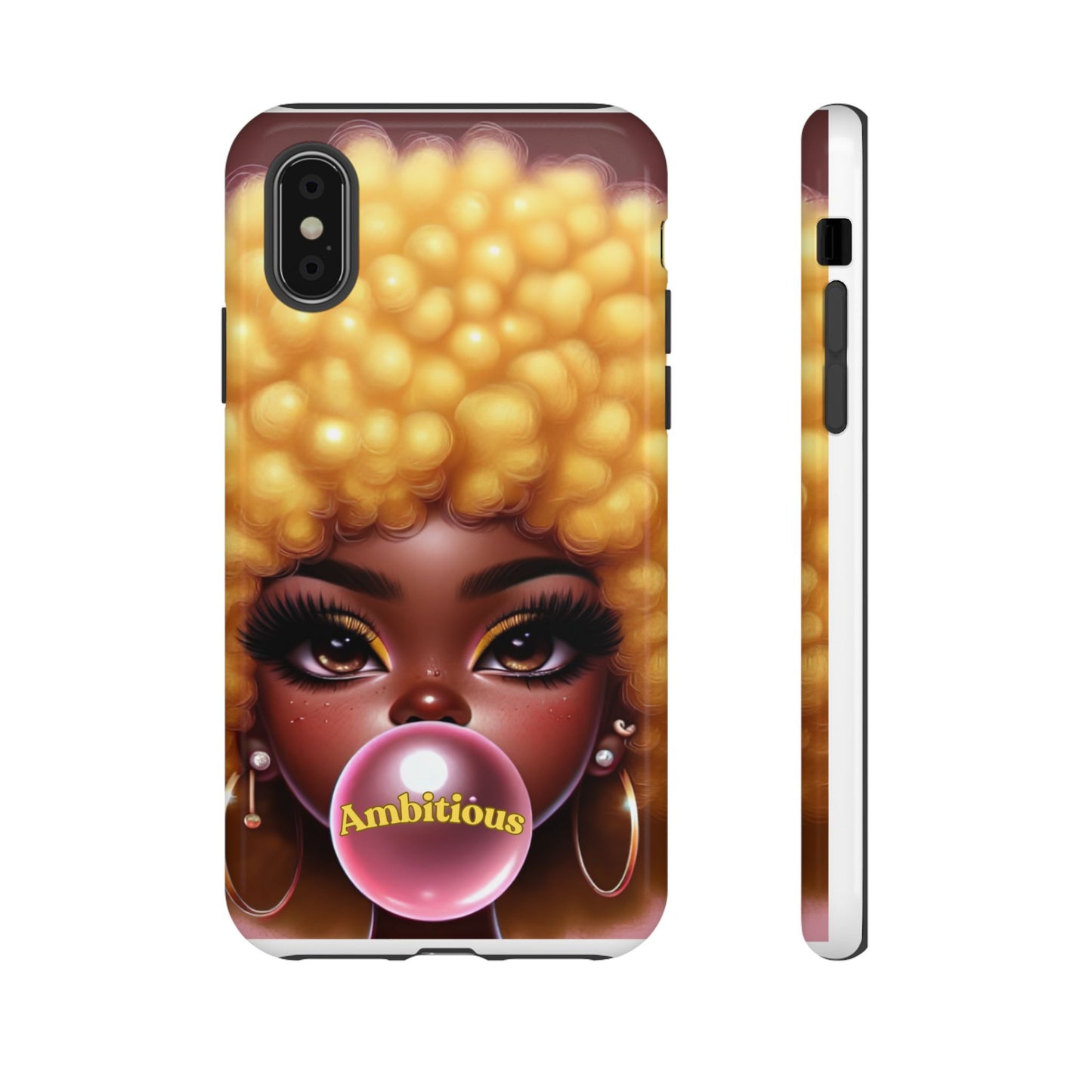 Ambitious Afro bubblegum iPhone Case - Tough Cases for Bold Expression