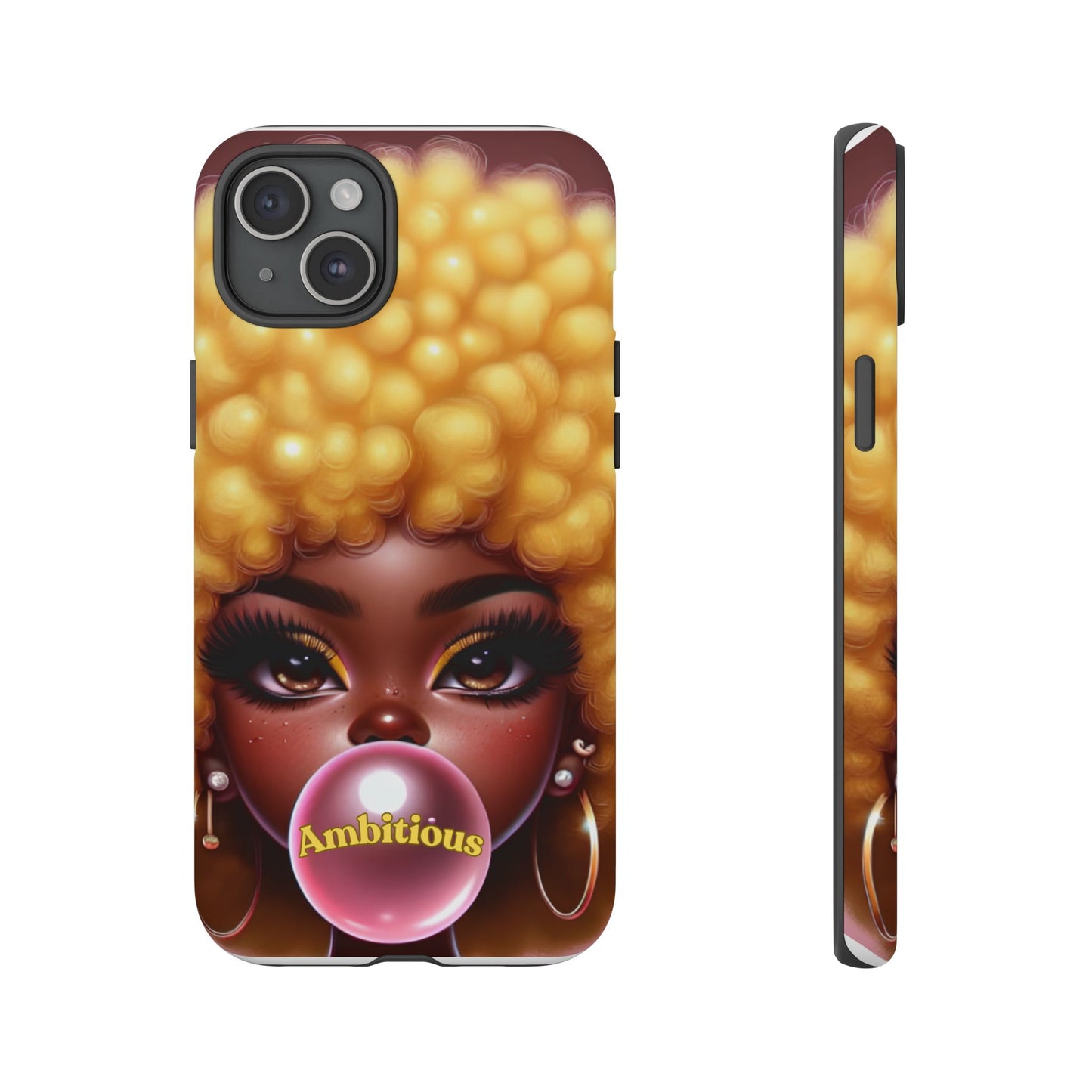 Ambitious Afro bubblegum iPhone Case - Tough Cases for Bold Expression