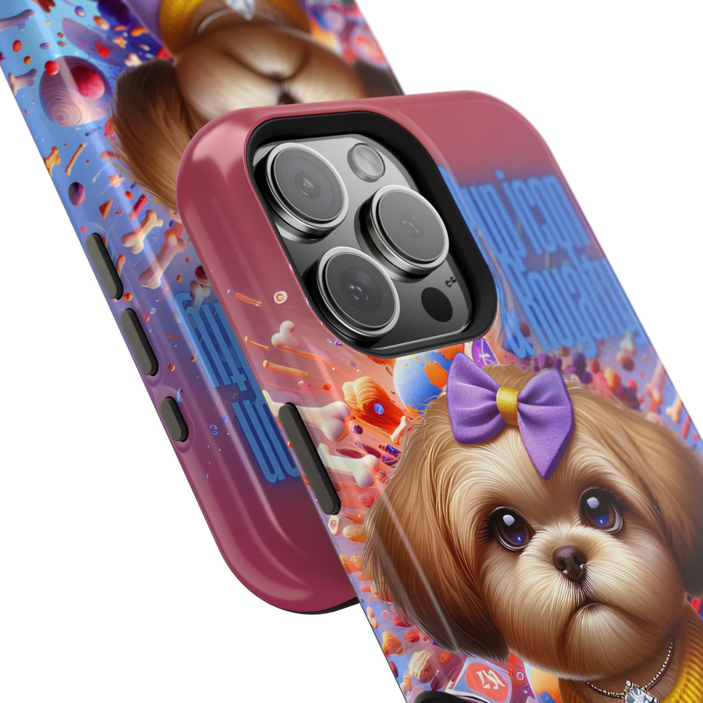 Cute Dog Art Magnetic Phone Case - Pup Icon & Royalty Design