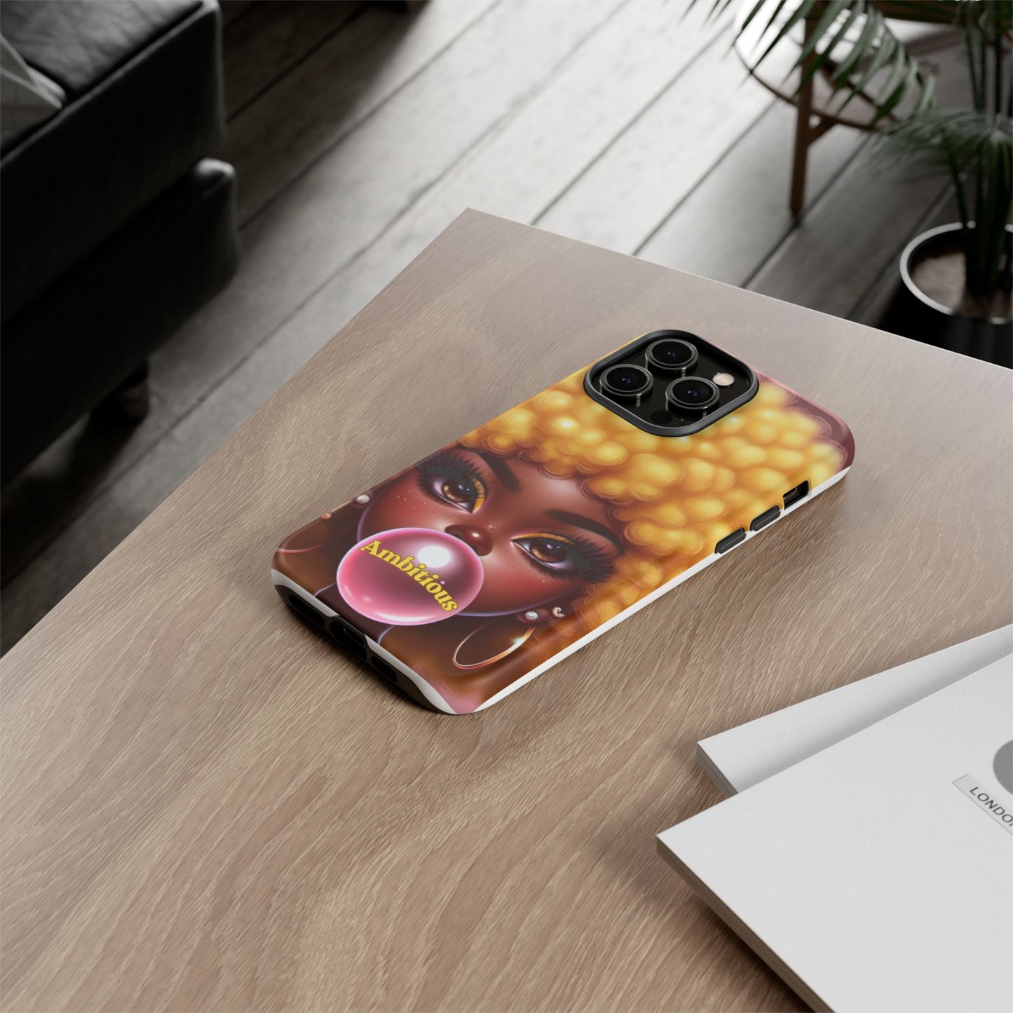 Ambitious Afro bubblegum iPhone Case - Tough Cases for Bold Expression