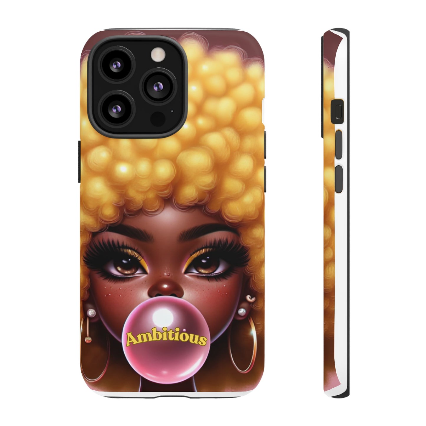Ambitious Afro bubblegum iPhone Case - Tough Cases for Bold Expression