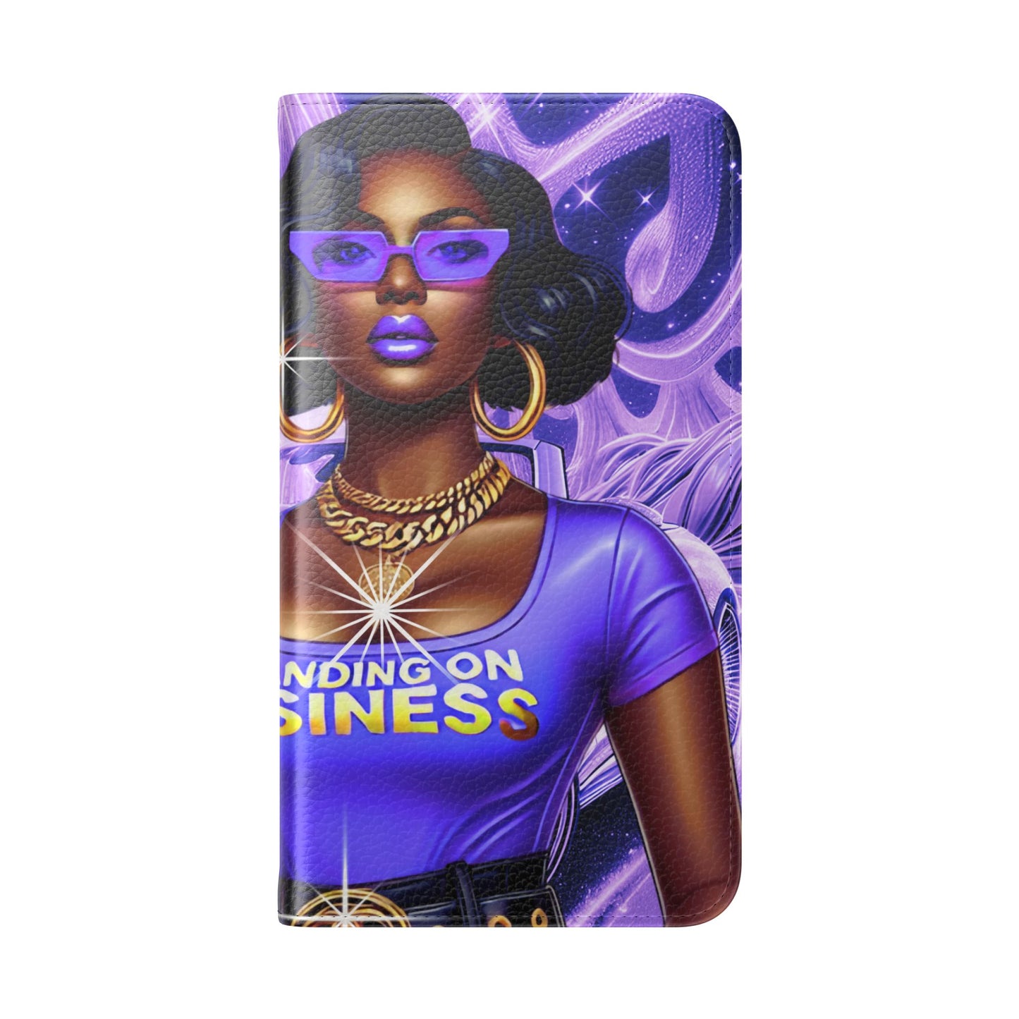Empowered Businesswoman Flip Case - Stylish Phone Wallet Cover with Money Design
