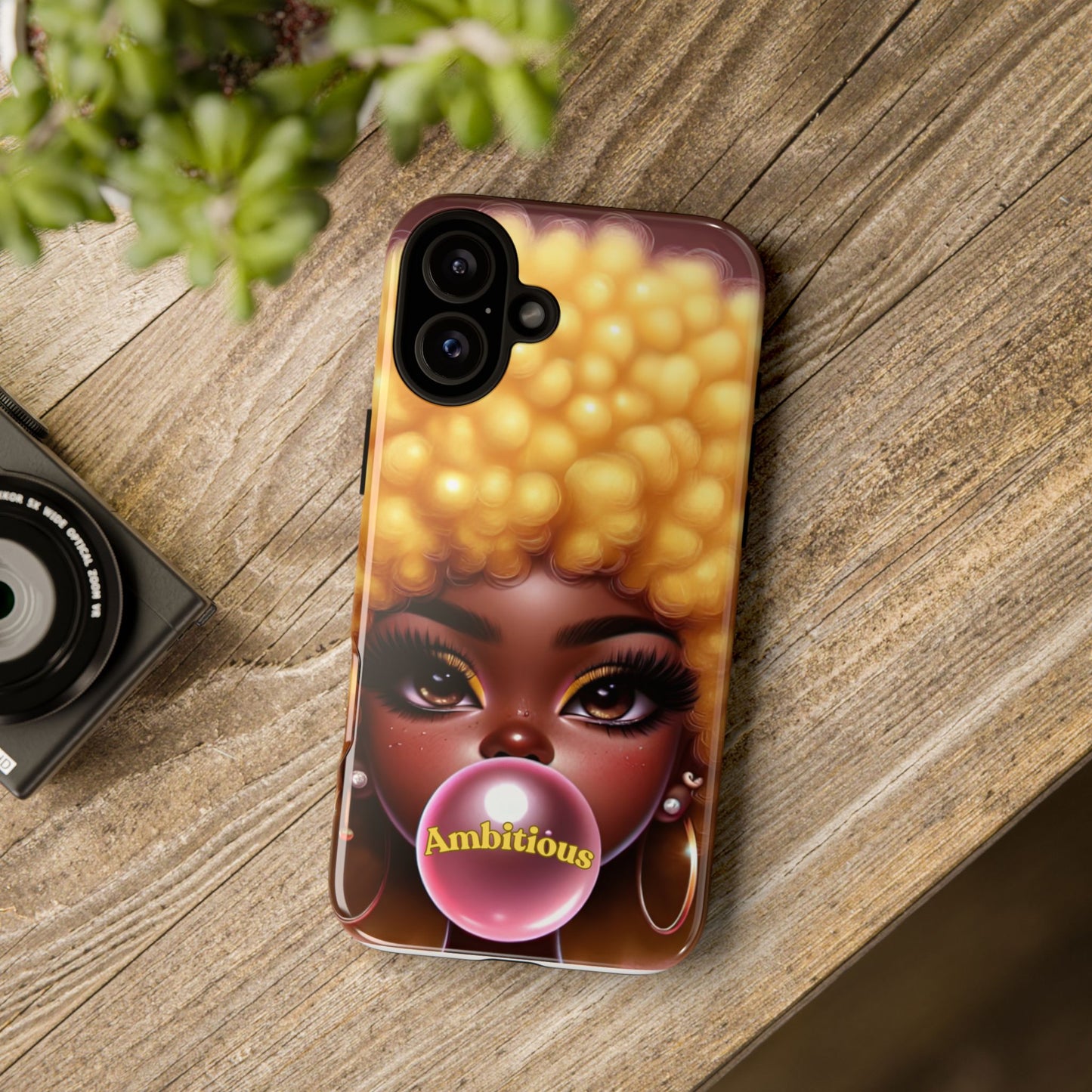 Ambitious Afro bubblegum iPhone Case - Tough Cases for Bold Expression