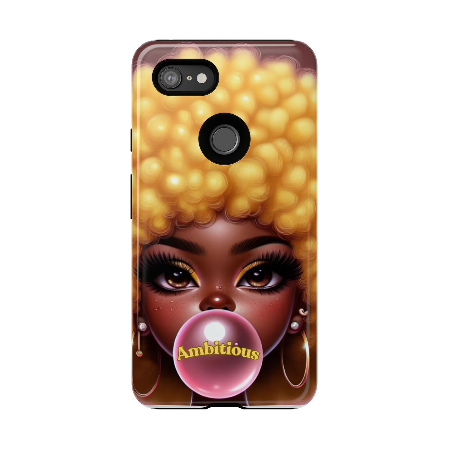 Ambitious Afro bubblegum iPhone Case - Tough Cases for Bold Expression