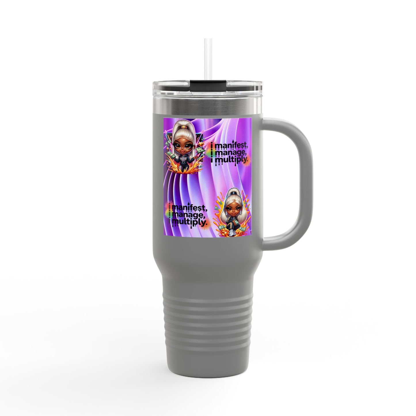 Colorful Insulated Travel Mug - Perfect for Coffee, Tea, and Smoothies, Motivational Gift for Friends, Stylish On-the-Go Cup