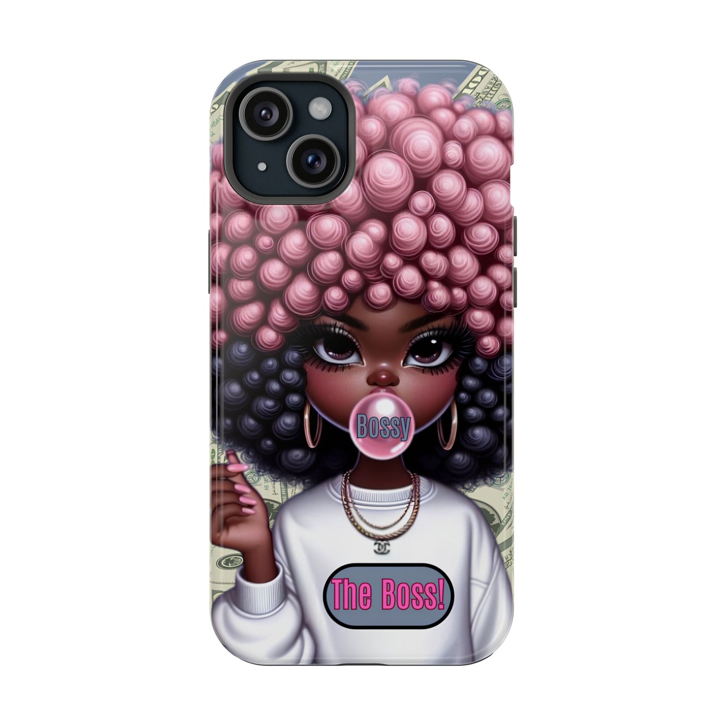 Bossy Girl Magnetic Phone Case, Unique Phone Cover, Chic Tech Accessory, Stylish Gifts for Her, Empowering Phone Case
