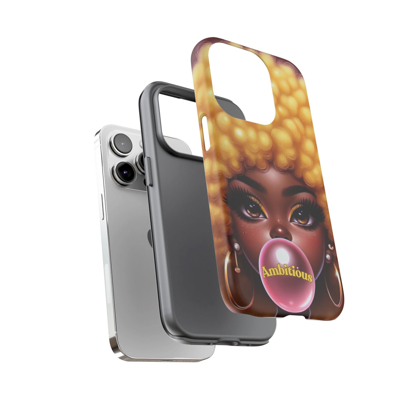 Ambitious Afro bubblegum iPhone Case - Tough Cases for Bold Expression