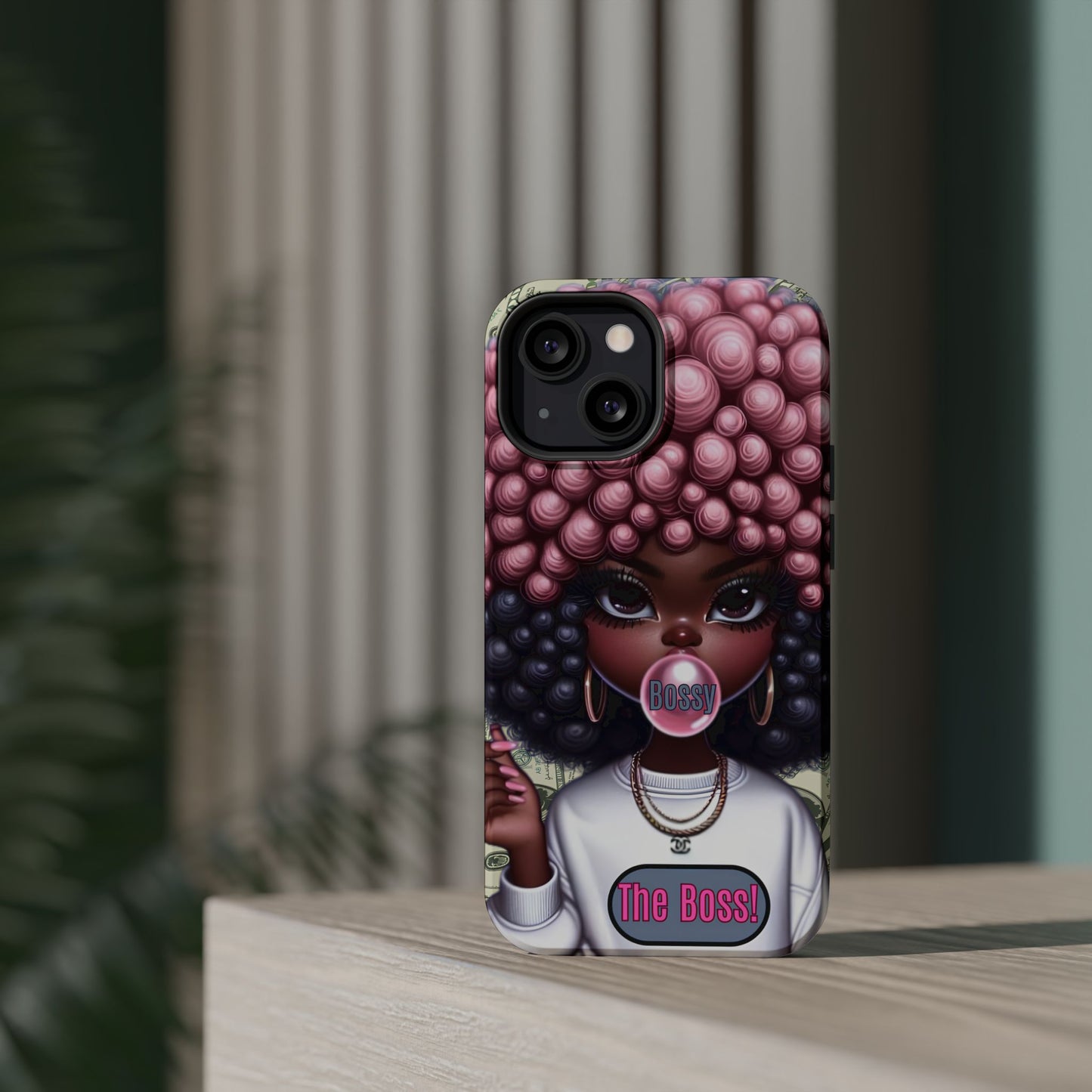 Bossy Girl Magnetic Phone Case, Unique Phone Cover, Chic Tech Accessory, Stylish Gifts for Her, Empowering Phone Case