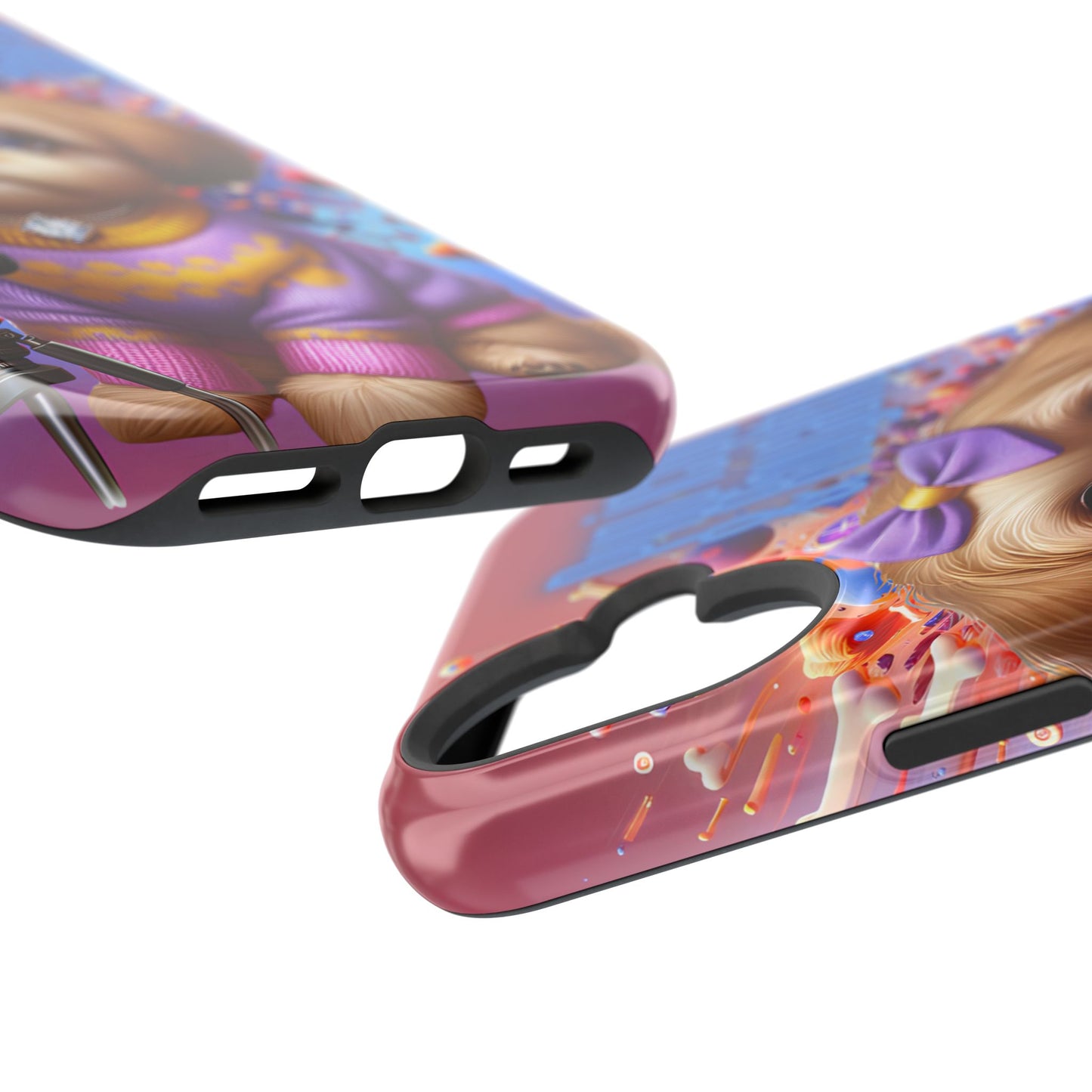Cute Dog Art Magnetic Phone Case - Pup Icon & Royalty Design