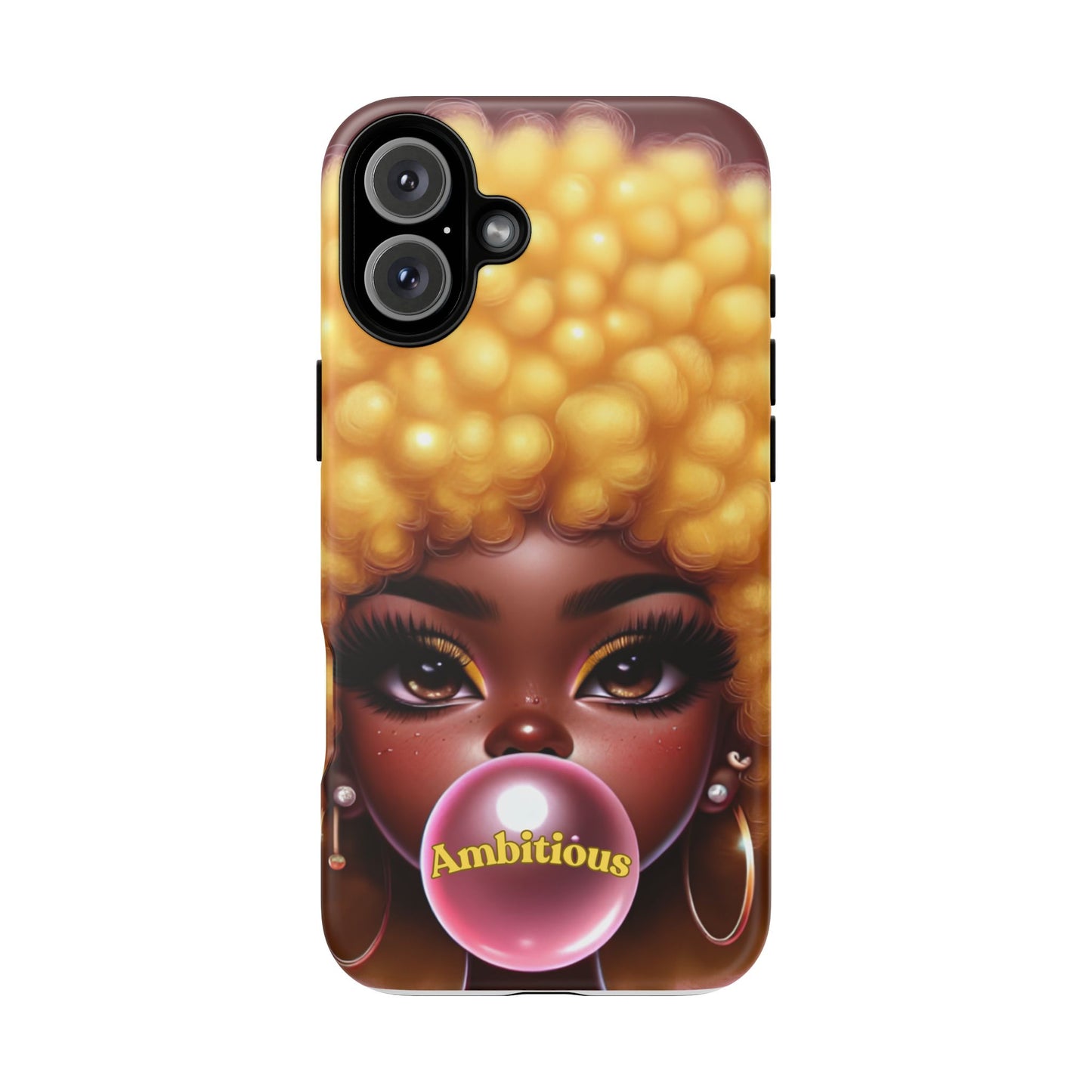 Ambitious Afro bubblegum iPhone Case - Tough Cases for Bold Expression