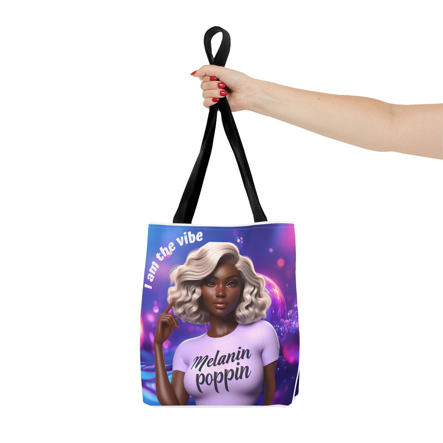 Melanin Poppin' Tote Bag | Stylish Everyday Carry, Fashion Accessory, Gift for Her, Eco-Friendly Shopper, Summer Vibes