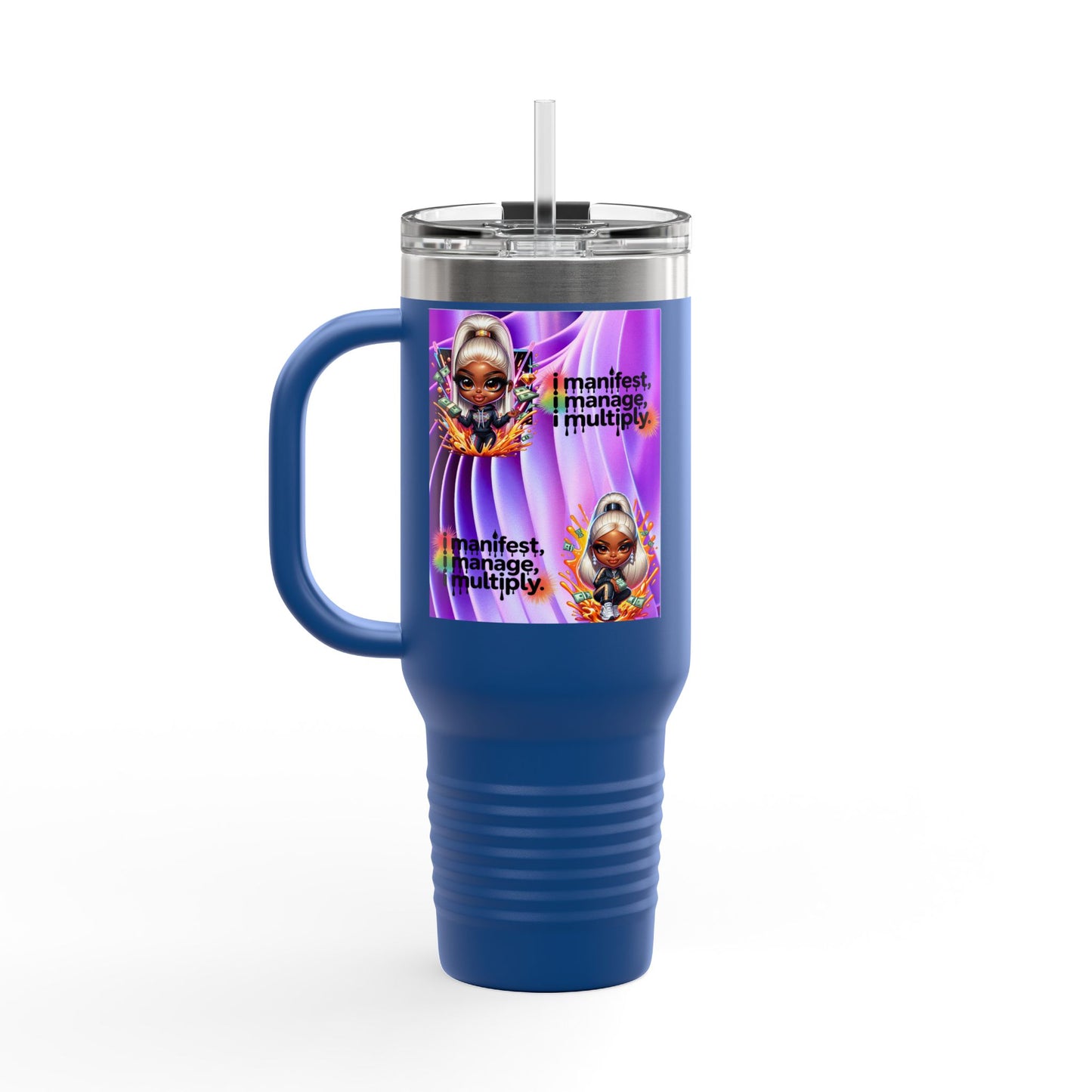 Colorful Insulated Travel Mug - Perfect for Coffee, Tea, and Smoothies, Motivational Gift for Friends, Stylish On-the-Go Cup