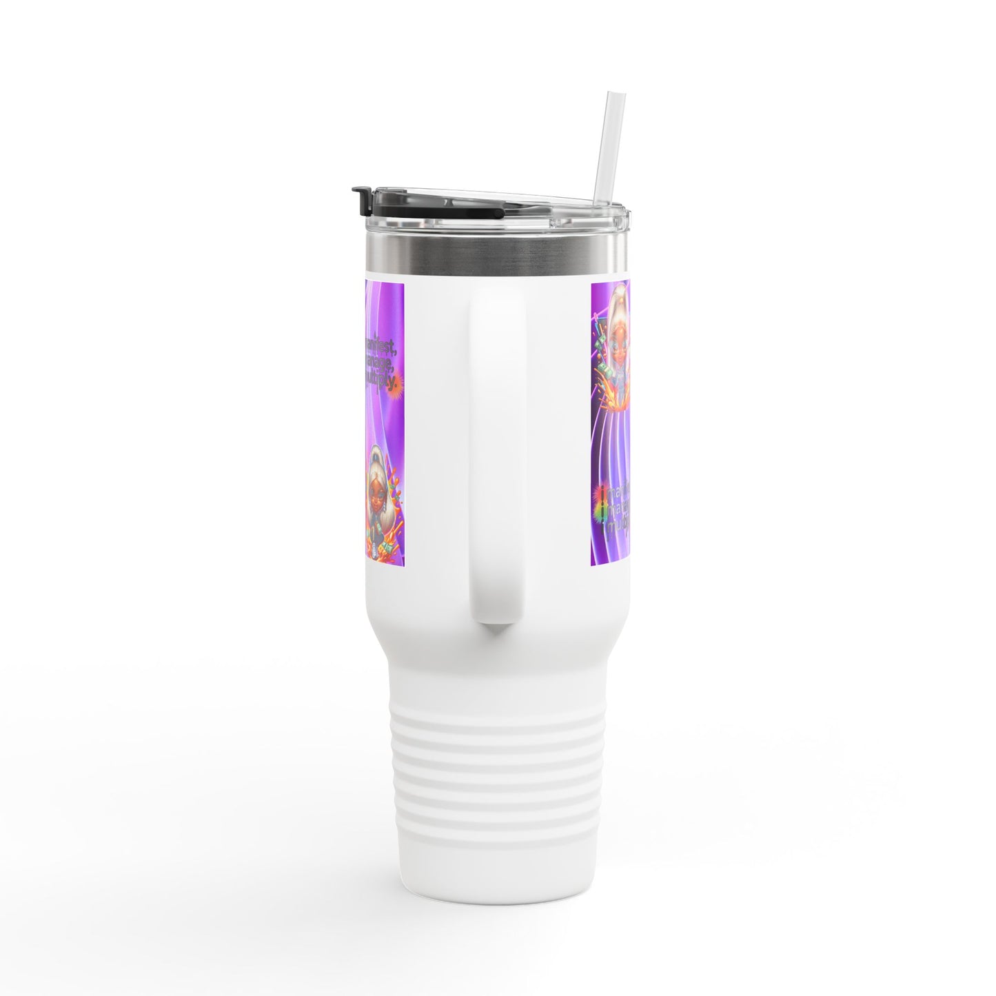 Colorful Insulated Travel Mug - Perfect for Coffee, Tea, and Smoothies, Motivational Gift for Friends, Stylish On-the-Go Cup