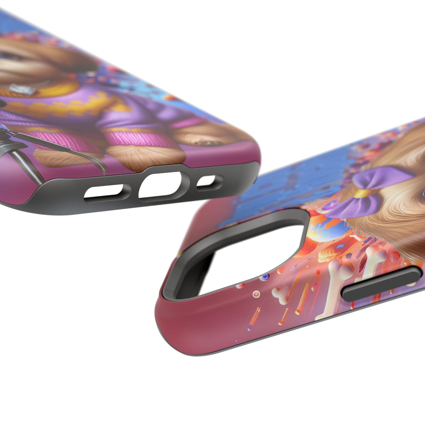 Cute Dog Art Magnetic Phone Case - Pup Icon & Royalty Design