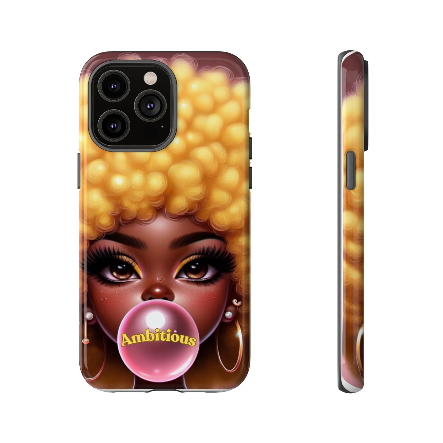 Ambitious Afro bubblegum iPhone Case - Tough Cases for Bold Expression