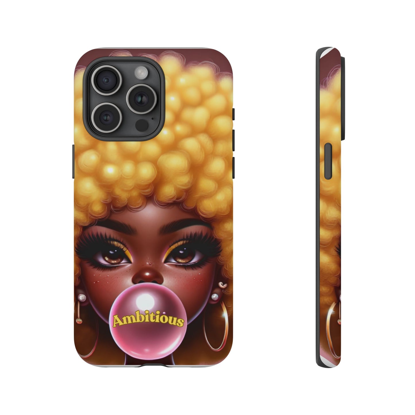 Ambitious Afro bubblegum iPhone Case - Tough Cases for Bold Expression