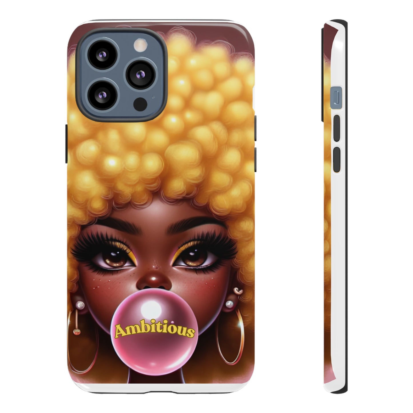 Ambitious Afro bubblegum iPhone Case - Tough Cases for Bold Expression